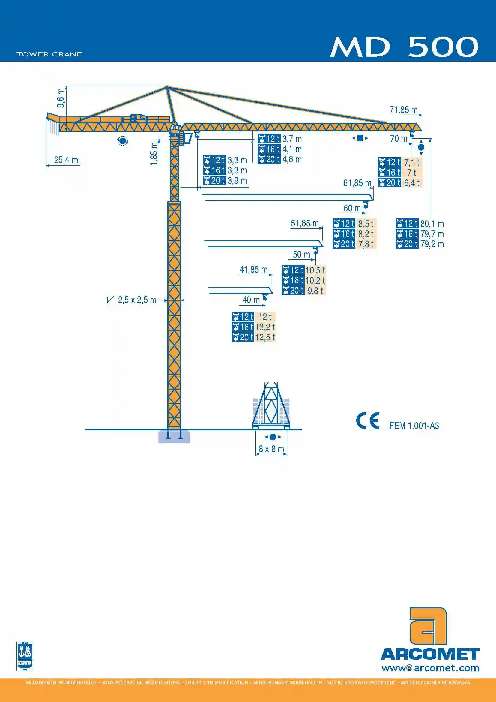 تاور کرین پتن POTAIN MD 500